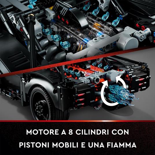 LEGO Technic 42127 BATMOBILE DI BATMAN, Modellino Auto da Costruire con Mattoncini Luminosi, Set del Film del 2022 - 4
