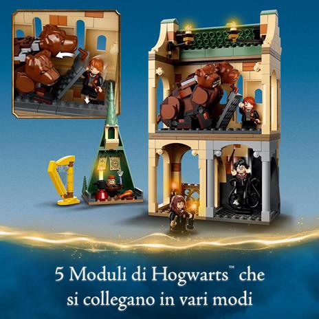 LEGO Harry Potter 76387 Hogwarts: Incontro con Fuffi, Castello Giocattolo con Minifigure d'Oro del 20° Anniversario - 4