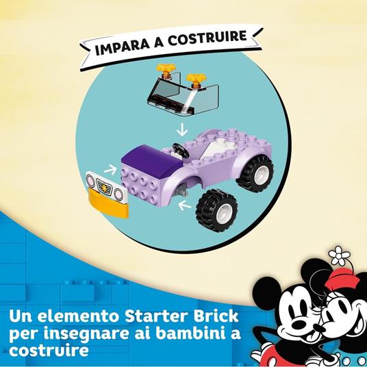 LEGO Disney 10773 Mickey and Friends La Gelateria di Minnie, Macchina Giocattolo con 2 Minifigure, Set per Bambini dai 4 Anni - 4