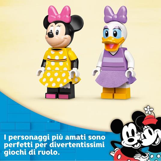 LEGO Disney 10773 Mickey and Friends La Gelateria di Minnie, Macchina Giocattolo con 2 Minifigure, Set per Bambini dai 4 Anni - 6