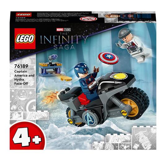 LEGO Super Heroes 76189 Marvel Scontro tra Captain America e Hydra,  Giocattolo Supereroi per Bambini dai 4 Anni - LEGO - Super Heroes - TV &  Movies - Giocattoli | IBS
