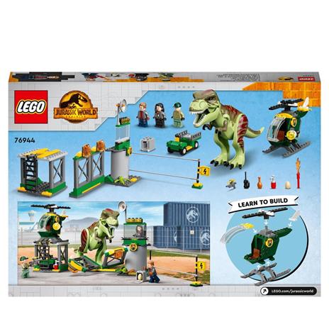 LEGO Jurassic World 76944 La Fuga del T. rex, Include 3 Minifigure e un Dinosauro Giocattolo, Giochi per bambini di 4+ anni - 9