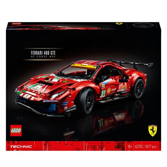 LEGO Technic 42125 Ferrari 488 GTE “AF Corse #51”, Modello Auto Sportiva da  Corsa, Set da Collezione per Adulti - LEGO - Technic - Automobili -  Giocattoli | IBS