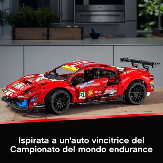 LEGO Technic 42125 Ferrari 488 GTE “AF Corse #51”, Modello Auto Sportiva da  Corsa, Set da Collezione per Adulti - LEGO - Technic - Automobili -  Giocattoli | IBS