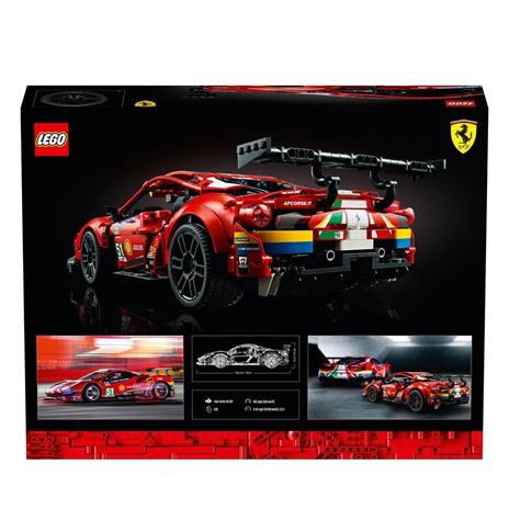 LEGO Technic 42125 Ferrari 488 GTE AF Corse #51, Modello Auto Sportiva da Corsa, Set da Collezione per Adulti - 9