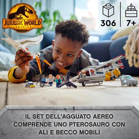 LEGO Jurassic World 76947 Quetzalcoatlus: Agguato Aereo, Giochi per Bambini di 7+ Anni con Dinosauri Giocattolo e Minifigure - 2
