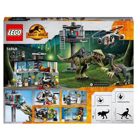 LEGO Jurassic World 76949 lAttacco del Giganotosauro e del Terizinosauro, Giochi per Bambini dai 9 Anni con Dinosauri - 9