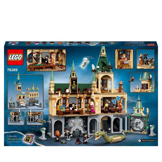 LEGO Harry Potter 76389 La Camera dei Segreti di Hogwarts, Castello  Giocattolo Modulare con Sala Grande e Minifigure d'Oro