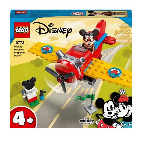 LEGO Disney 10772 Mickey and Friends L'Aereo a Elica di Topolino, Aereo Giocattolo, Giochi per Bambini dai 4 Anni