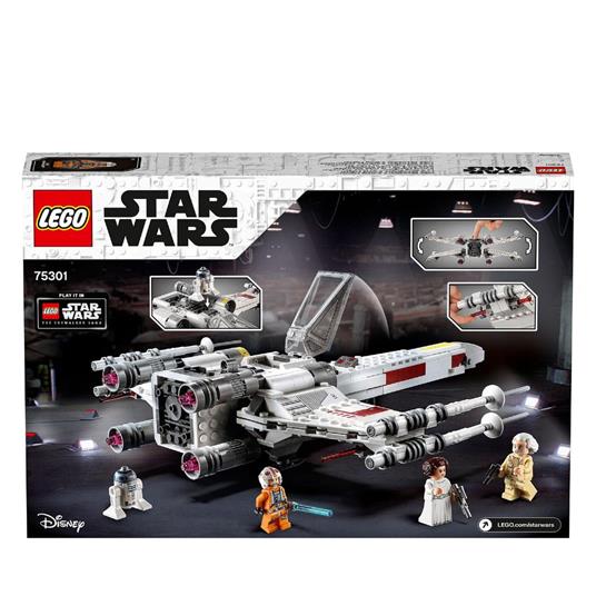 LEGO Star Wars 75301 X-Wing Fighter di Luke Skywalker, Set Guerre Stellari,  Minifigure della Principessa Leila e Droide R2-D2