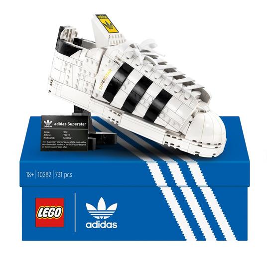 LEGO Icons 10282 adidas Originals Superstar, Set di Costruzioni in  Mattoncini, Scarpe Sneaker da Collezione per Adulti - LEGO - Icons - Set  mattoncini - Giocattoli | IBS