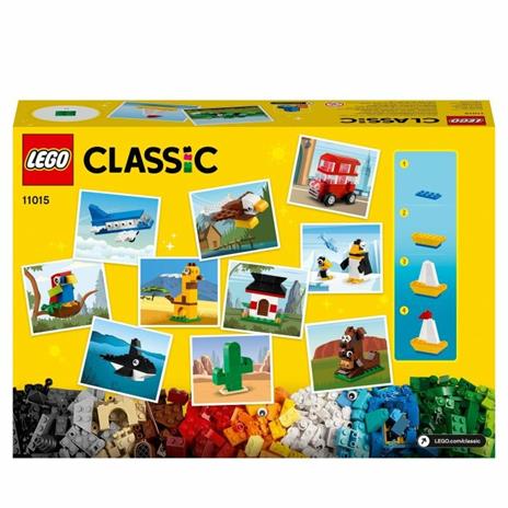 LEGO Classic 11015 Giro del Mondo, Set Mattoncini da Costruzione per Bambini di 4 Anni, Include una Mappa da Parete Colorata - 9