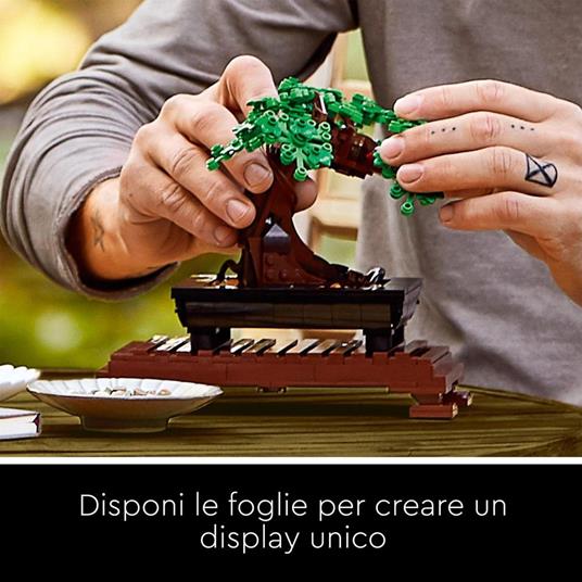 LEGO Icons 10281 Albero Bonsai, Piante Artificiali, Costruzione in Mattoncini, Decorazioni Casa, Hobby Creativi per Adulti - 5