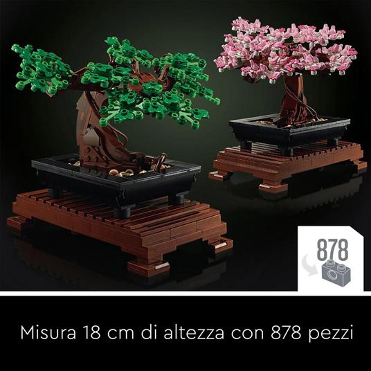 LEGO Icons 10281 Albero Bonsai, Piante Artificiali, Costruzione in Mattoncini, Decorazioni Casa, Hobby Creativi per Adulti - 6