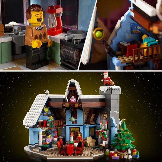 LEGO Icons 10293 La Visita di Babbo Natale, Set di Costruzioni per Adulti e  Famiglie, Decorazioni Natalizie per la Casa