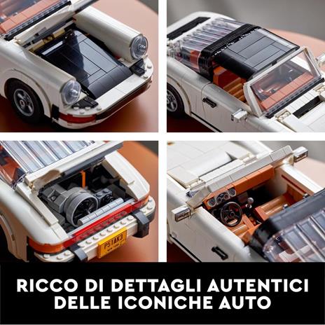 LEGO Icons 10295 Porsche 911, Set Costruzioni per Adulti, Auto da Corsa, Modello da Collezione Turbo Targa 2 in 1 - 4