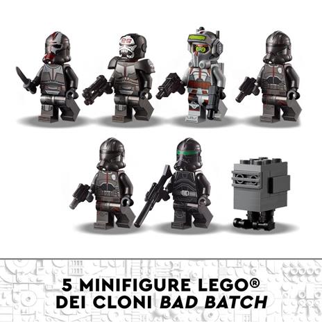 LEGO Star Wars 75314 Shuttle di Attacco The Bad Batch, Set da Costruzione con 5 Personaggi Cloni e Droide Gonk, Giocattoli - 5