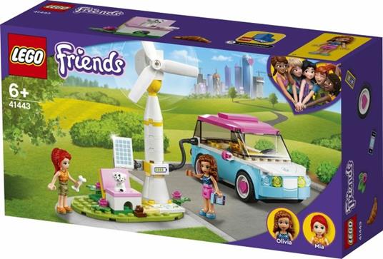 LEGO Friends 41443 L'Auto Elettrica di Olivia, Macchinina Giocattolo,  Giochi per Bambina e Bambino dai