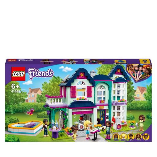 LEGO Friends 41449 La Villetta Familiare di Andrea, Casa delle Bambole con  5 Mini Bamboline, Giochi per Bambini dai 6 Anni - LEGO - Friends - Edifici  e architettura - Giocattoli | IBS