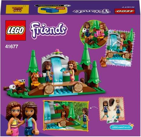 LEGO Friends 41677 La Cascata nel Bosco, Set di Costruzioni per Bambini di 5 Anni con le Mini Bamboline di Andrea e Olivia - 9