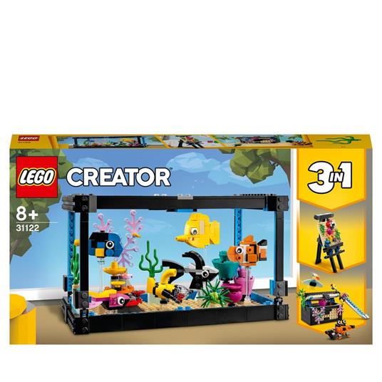 LEGO Creator 31122 3 in 1 Acquario, Cavalletto da Pittura o Forziere  Pirata, Costruzioni per Bambini con Animali Giocattolo - LEGO - LEGO  Creator - Set mattoncini - Giocattoli | IBS