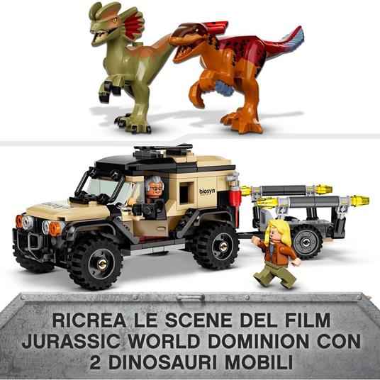 LEGO Jurassic World 76951 Trasporto del Piroraptor e del Dilofosauro, Giochi per Bambini di 7+ Anni, con Dinosauro Giocattolo - 3