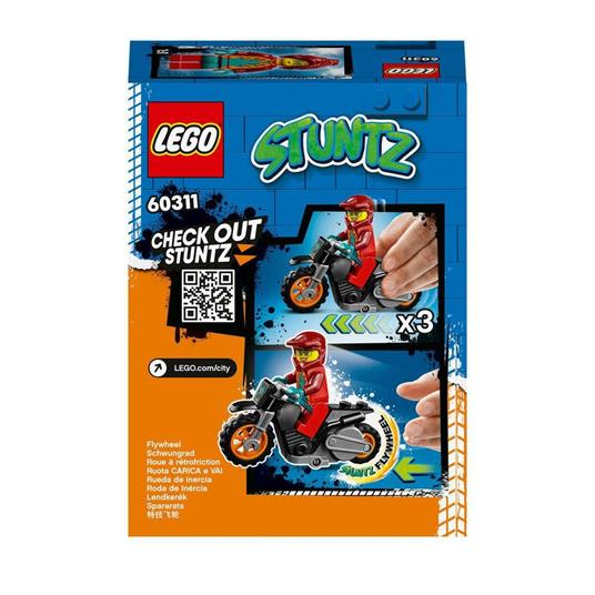 LEGO City Stuntz Stunt Bike Antincendio, Moto Giocattolo con Funzione Carica  e Vai, Idee Regalo per Bambini dai 5 Anni, 60311 - LEGO - City Stuntz -  Moto - Giocattoli