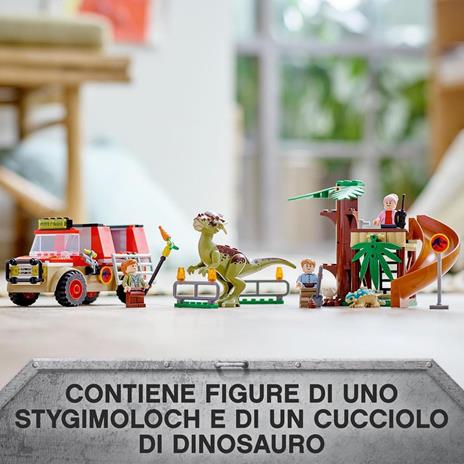 LEGO Jurassic World 76939 La Fuga del Dinosauro Stygimoloch, Giochi per Bambini dai 4 Anni con Minifigures e Casa sull'Albero - 2