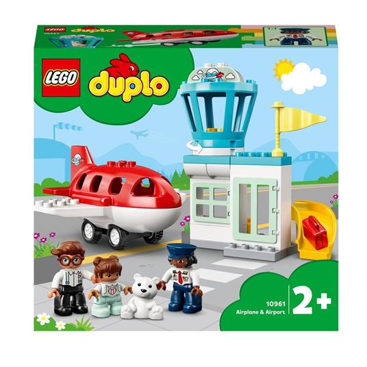 LEGO DUPLO Town 10961 Aereo e Aeroporto Giocattolo per Bambini di 2 Anni  con 3 Minifigure, Aeroplano e Torre di Controllo - LEGO - Duplo Town -  Edifici e architettura - Giocattoli | IBS