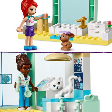 LEGO Friends 41695 Clinica Veterinaria, Giochi per Bambini dai 4 Anni, con 2 Mini Bamboline e 3 Animali, Idea Regalo - 4