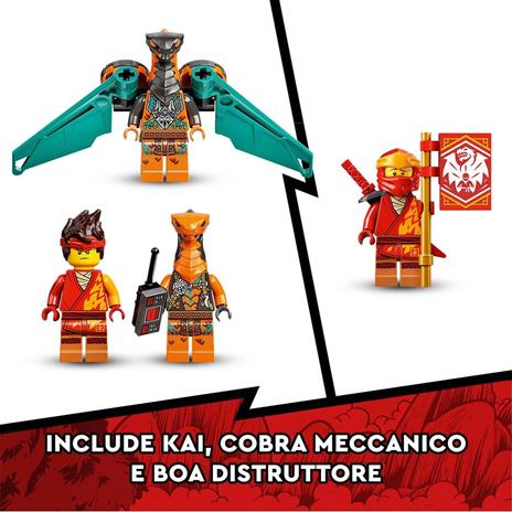 LEGO NINJAGO 71762 Dragone del Fuoco di Kai - EVOLUTION, Set per Bambini di 6+ Anni con Guerrieri Serpente - 4