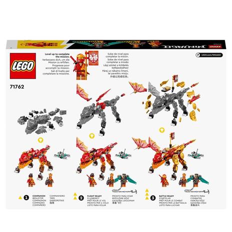 LEGO NINJAGO 71762 Dragone del Fuoco di Kai - EVOLUTION, Set per Bambini di 6+ Anni con Guerrieri Serpente - 8