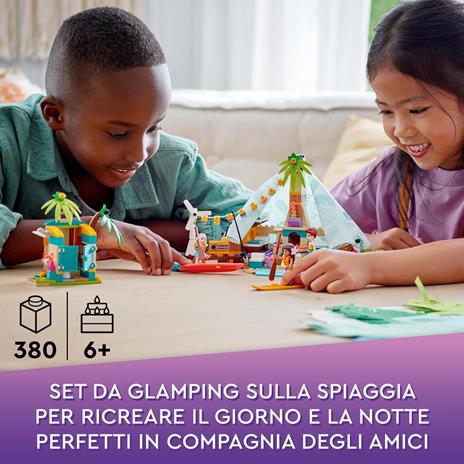 LEGO Friends 41700 Glamping sulla Spiaggia, Giocattoli per Bambini e Bambine di 6+ Anni con 3 Mini Bamboline e Accessori - 2