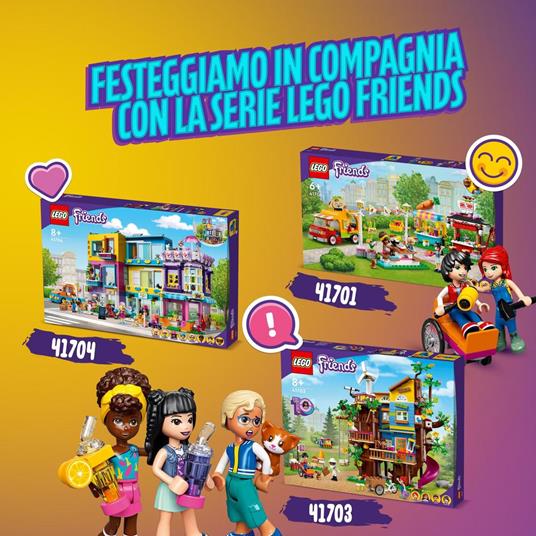 LEGO Friends 41701 Il Mercato dello Street Food, Include Camion dei Tacos e Bar dei Frullati, Giochi per Bambini - 7