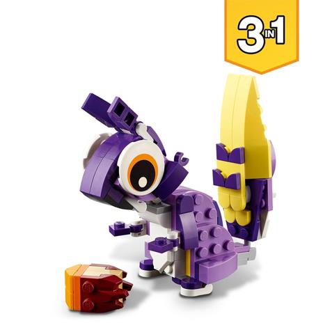 LEGO Creator 31125 3in1 Creature della Foresta Fantasy, Set con Animali Giocattolo per Bambini di 7+ Anni con Gufo e Coniglio - 4