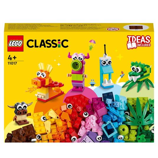 LEGO Classic 11017 Mostri Creativi, Giochi Educativi per Bambini di 4+ Anni,  Giocattolo con Mattoncini da Costruzione - LEGO - Classic - Set mattoncini  - Giocattoli | IBS