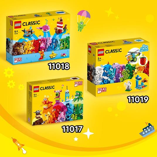LEGO Classic 11017 Mostri Creativi, Giochi Educativi per Bambini di 4+ Anni, Giocattolo con Mattoncini da Costruzione - 7