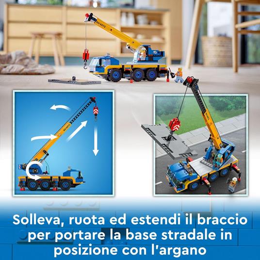 LEGO City Great Vehicles 60324 Gru Mobile, Veicoli da Cantiere, Camion Giocattolo, Giochi per Bambini dai 7 Anni in su - 3