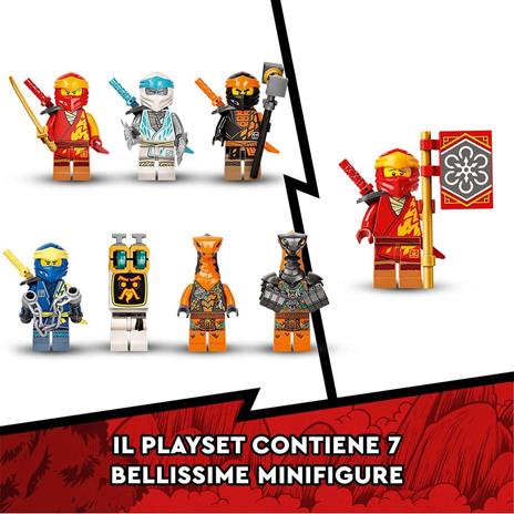 LEGO NINJAGO 71765 Mech Ultra Combo Ninja, Set 4 in 1 per Bambini di 9+ Anni con Auto, Jet, Carro Armato e 7 Minifigure - 5