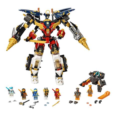 LEGO NINJAGO 71765 Mech Ultra Combo Ninja, Set 4 in 1 per Bambini di 9+ Anni con Auto, Jet, Carro Armato e 7 Minifigure - 8