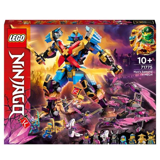 LEGO Ninjago 71775 MECH Samurai X di Nya Serie TV Crystallized con Action Figure e 9 Minifigure Giochi per Bambini 10+ Anni