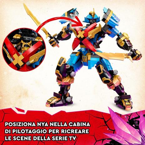 LEGO Ninjago 71775 MECH Samurai X di Nya Serie TV Crystallized con Action Figure e 9 Minifigure Giochi per Bambini 10+ Anni - 4