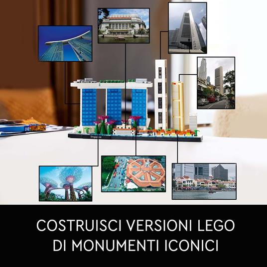 LEGO Architecture 21057 Singapore, Modellismo, Set di Costruzioni per Adulti della Collezione Skyline, Idea Regalo - 3