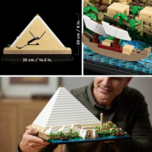 LEGO Architecture 21058 La Grande Piramide di Giza, Set da Collezione per Adulti, Hobby Creativi, Decorazione per la Casa - 2