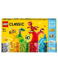 Set da costruzione LEGO Classic 11020, scatola di mattoni per creare un  castello, un treno, ecc. : : Giochi e giocattoli