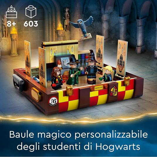 LEGO Harry Potter 76399 Il Baule Magico di Hogwarts, Idea Regalo Personalizzabile, Stemmi Case, Cappello Parlante e Gufo - 2