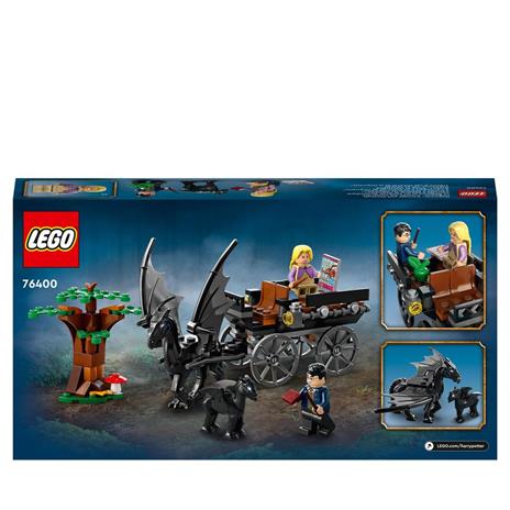 LEGO Harry Potter 76400 Thestral e Carrozza di Hogwarts, con Cavallo Giocattolo e 2 Minifigure, Giochi per Bambini dai 7 Anni - 8