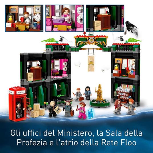 LEGO Harry Potter 76403 Ministero della Magia, Modellino da Costruire, 12 Minifigure 3 con Funzione di Trasformazione - 3