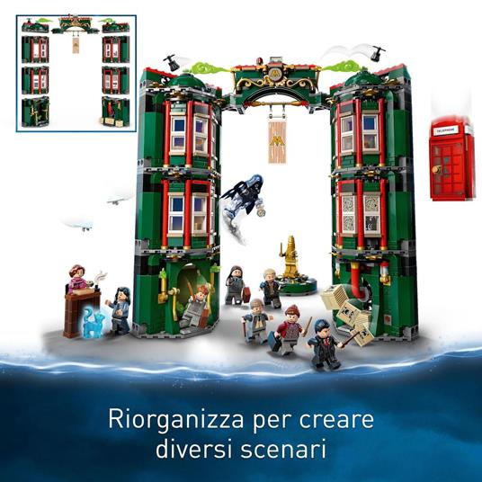 LEGO Harry Potter 76403 Ministero della Magia, Modellino da Costruire, 12 Minifigure 3 con Funzione di Trasformazione - 5