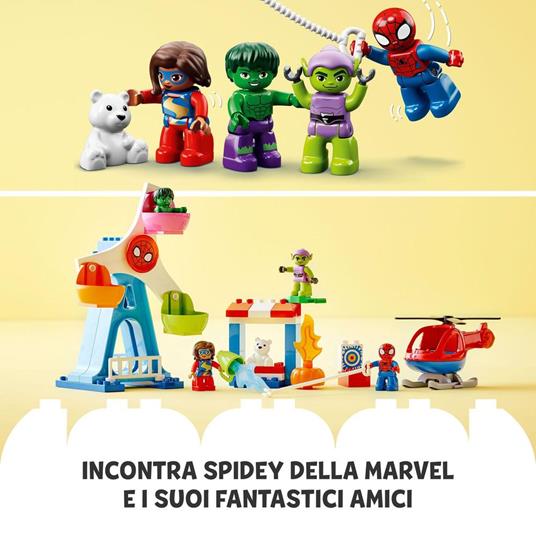 LEGO DUPLO 10963 Spider-Man e i suoi Amici: Avventura al Luna Park, con Green Goblin e Hulk, Giochi per Bambini dai 2 Anni - 5